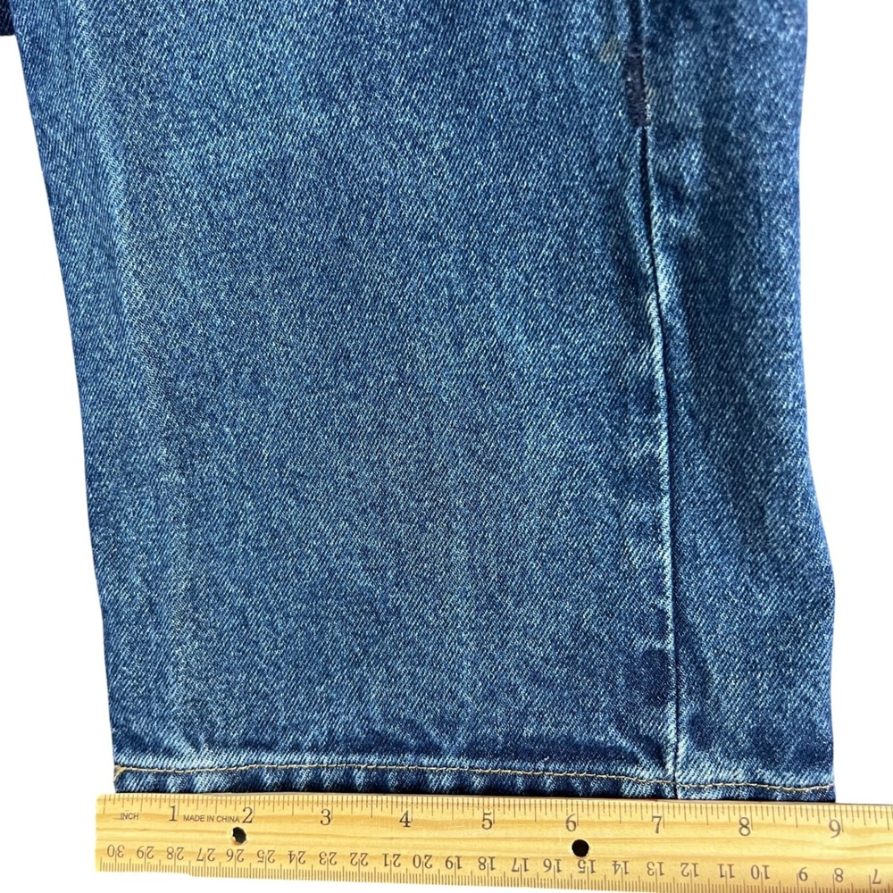 Carhartt B480 DVB Relaxed Fit Jeans Mens 36x32 Dark Wash Blue Denim Work Pants - Picture 7 of 9
